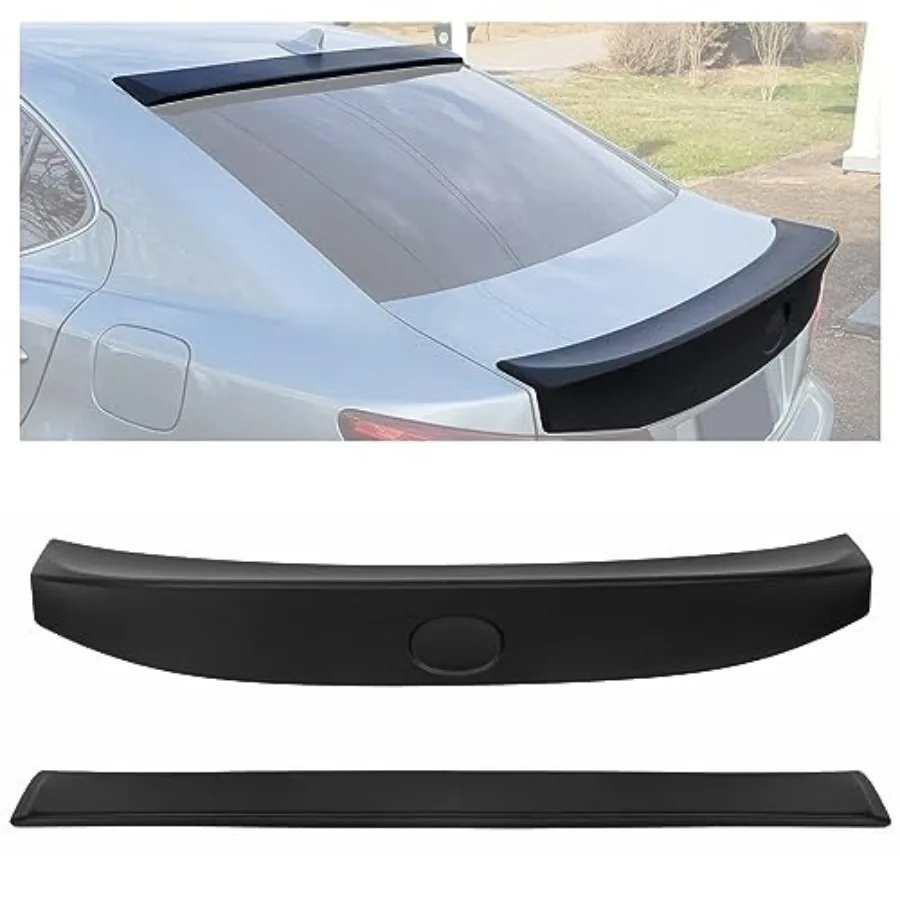 

Trunk Spoiler+Rear Window Roof Spoiler Compatible with 2006-2013 Lexus IS250 350 ISF Sedan Matte Black Spoiler Lid Wing Window