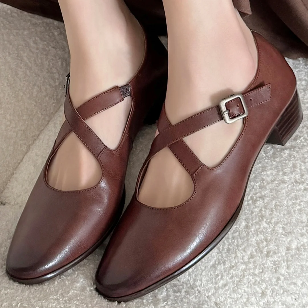 

Danxuefei женские слипоны из коровьей кожи с узким ремешком и перекрестным ремешком на плоской подошве толщиной 3 см, повседневные женские повседневные тонкие модельные туфли на низком каблуке, распродажа