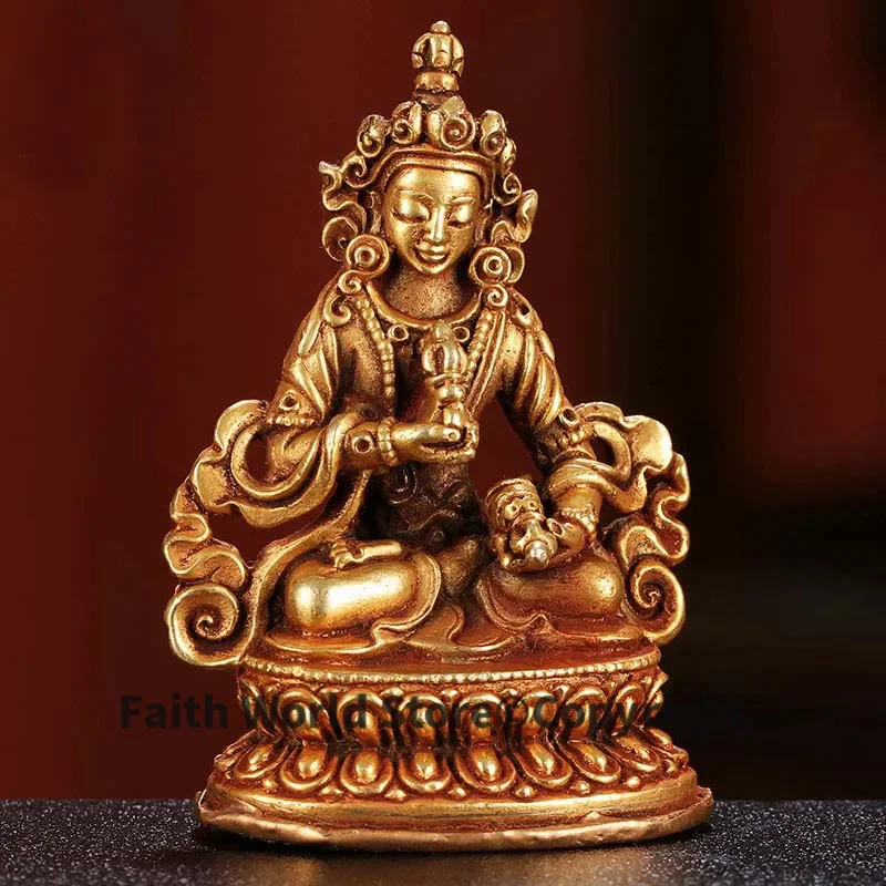 Travel Pocket Small Buddha Statue Tibet Nepal temple Vajrasattva Mandala amulet protective talisman Bless safety good luck