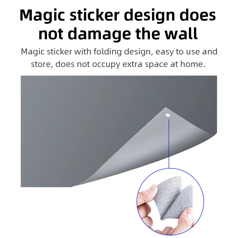 120 Inch Foldable Portable Anti-Glare Projector Screen 16:9 High Gain Punch Free Wall Hanging 4K HD Screen for Home Outdoor