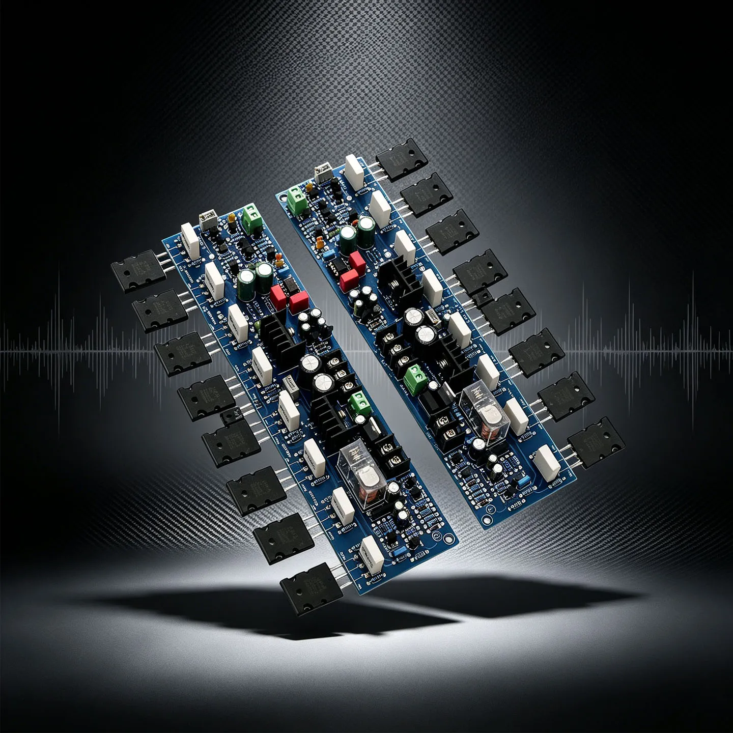 E405 High Power HiFi Audiophile Adjustable Class A Power Amplifier Board, Stereo Post-stage Amp Module With Protection Circuit
