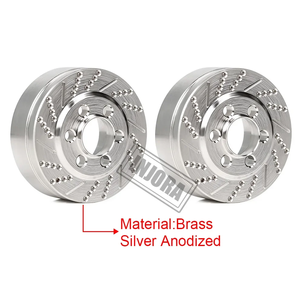 2PCS/4PCS Silver Anodized Brass Brake Disc Weights for RC Crawler 1.9\