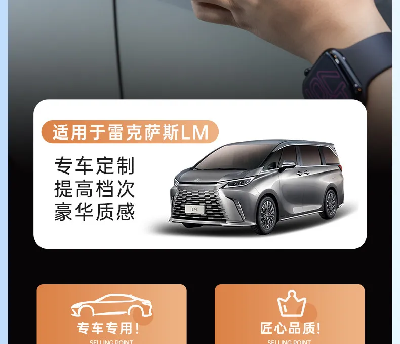 For Lexus LM 2023-2026 Side Mirror Rain Visor, LM500h LM300h Window Deflector Cover, ABS Chrome Trim Rain Guard