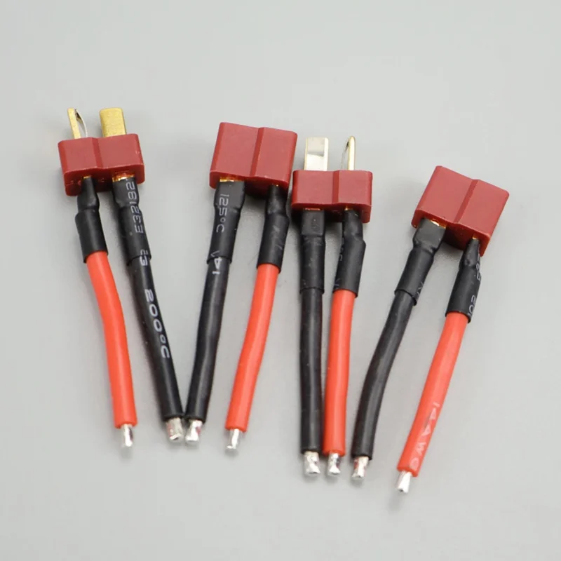 5/10PCS T Plug Male Female Connector with 50mm 14AWG Silicone Wire Cable for RC Drone Quadcopter Car Boat Lipo Battery ESC