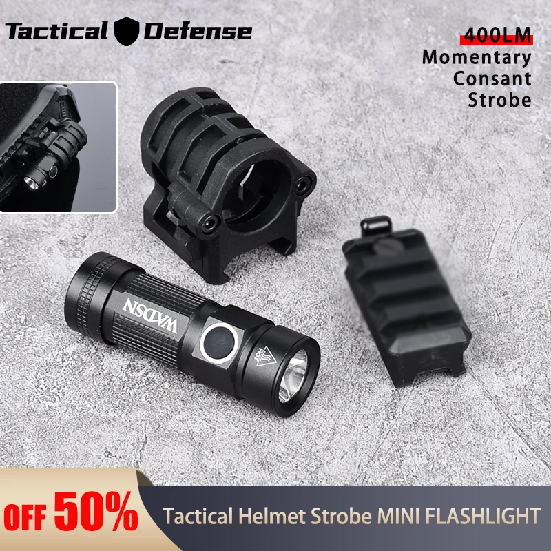 Tactical Helmet Light FAST Strobe Consant Flashlight Telescopic Zoom Survival Safety Lamp Outdoor Hunting Portable Lighting