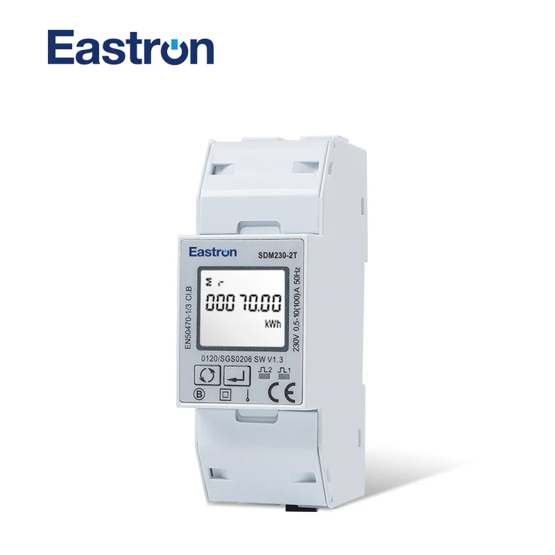 SDM230-2T MID singe phase energy meter, 220/230V, Pulse/Modbus output, RS485, remote communicate with AMR/SCADA systems, MID