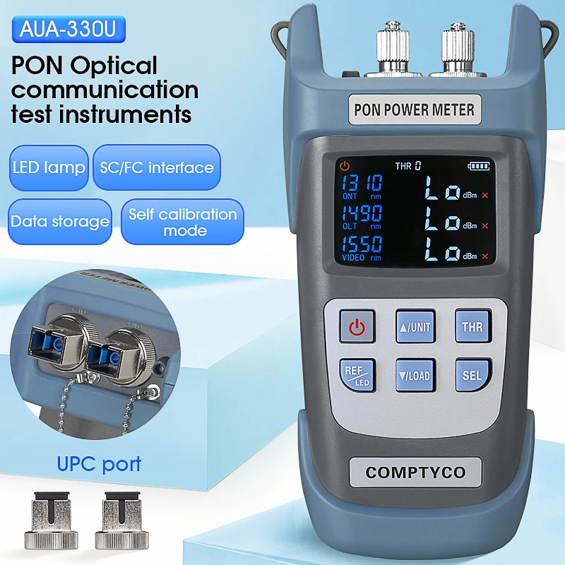 

COMPTYCO AUA-330U/330A/C330U/C330A PON Power Meter Optical Fiber Tester FTTX/ONT/OLT 1310/1490/1550nm Fiber Testing Tool PON OPM