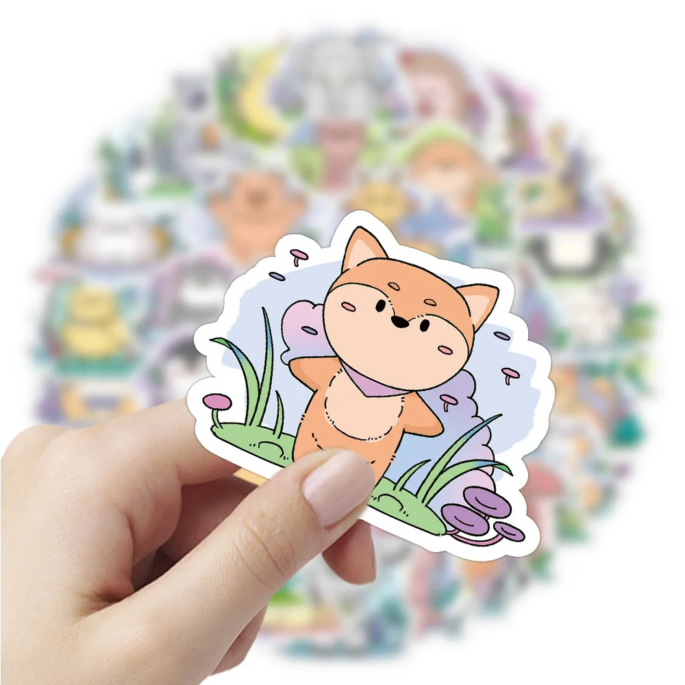 Pegatinas de dibujos animados de animales Kawaii para niños, pegatinas decorativas para álbum de recortes, planificador diario, impermeable, venta al por mayor, 10/30/60 piezas