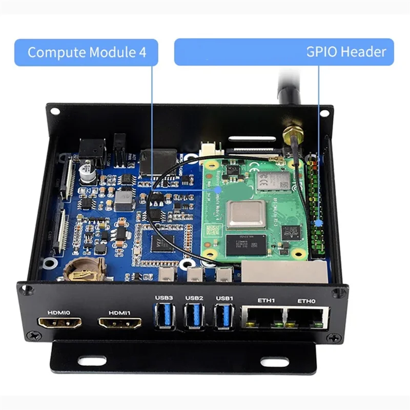 

Хорошо изготовленный двойной гигабитный мини-компьютер Ethernet для вычислительного модуля Raspberry Pi 4, мини-компьютер Ethernet, вилка стандарта США