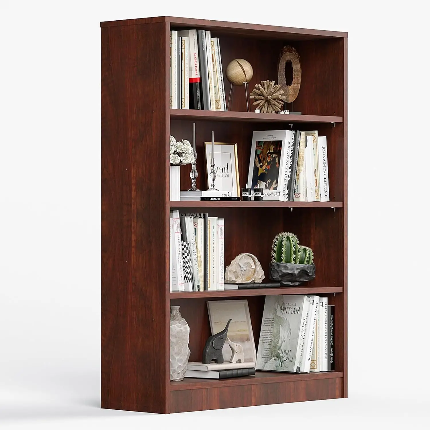 48 Inch 4 Shelf Adjustable Bookcase for Home Office, Customized