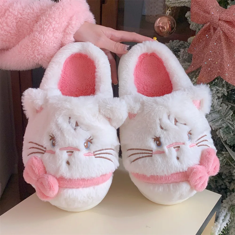 New Kawaii Mikko Mousse Cotton Slippers Home Plush Shoes Cotton-Padded Shoes Winter Sweet Fashion Cute Christmas Gift For Girl