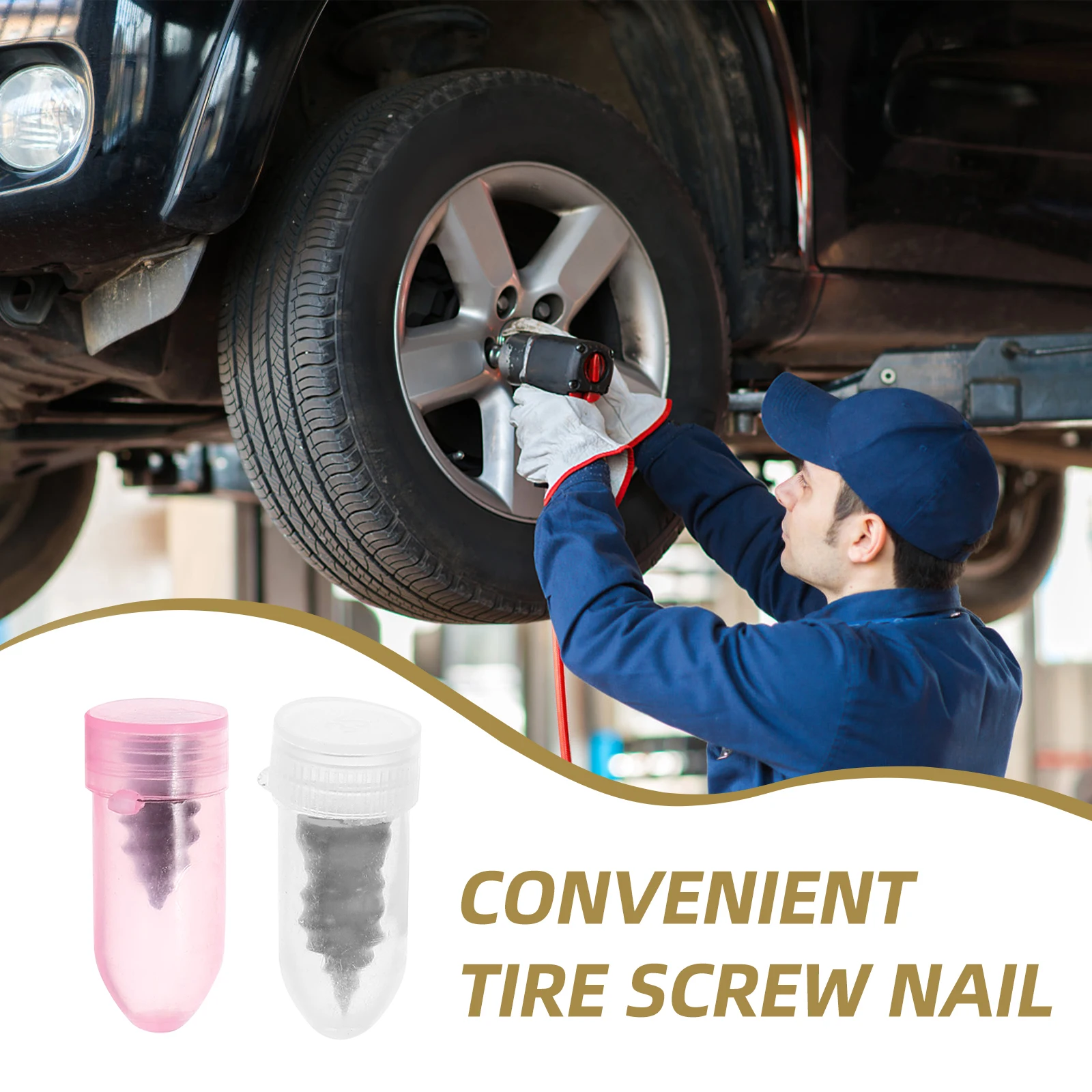 

1 set Tire Repair Kit Large Small Nails for Car Motorcycle Electric Bike Tires Quick Fix Efficient Emergency Screws Car Tyre