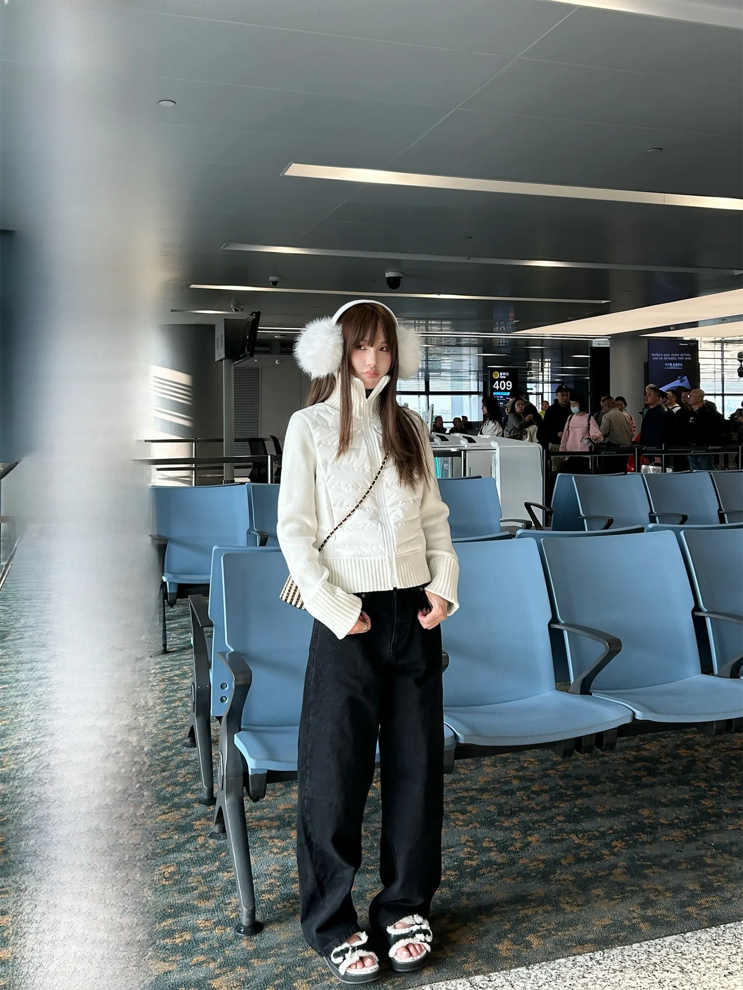 

D YANGJUN весенние свободные женские черные прямые джинсы с высокой талией, повседневные брюки, универсальные брюки для женщин