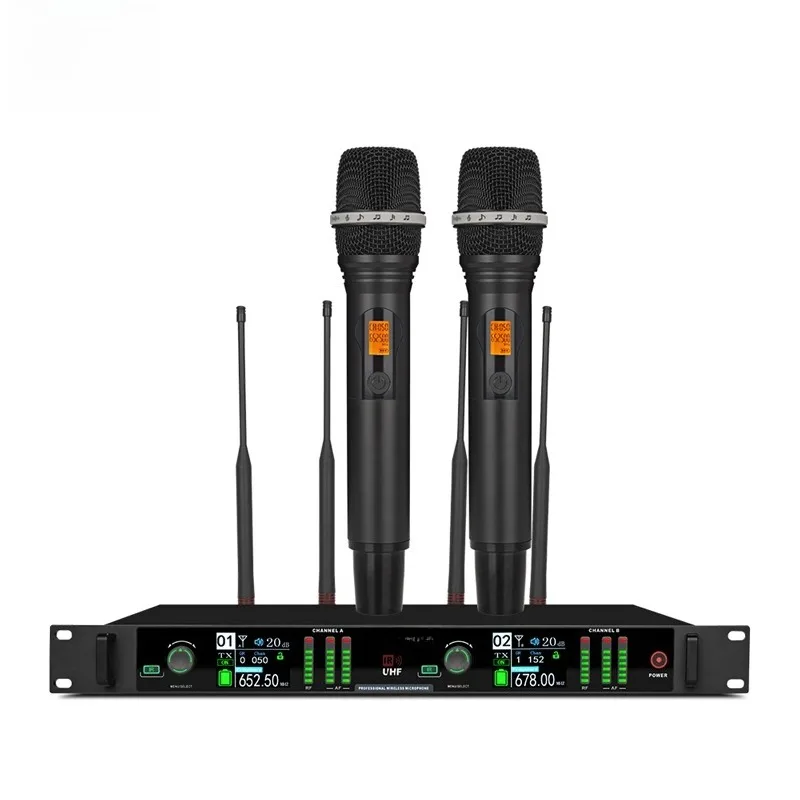 

Wireless microphone, one-to-two Karaoke microphone, true diversity, performance ktv