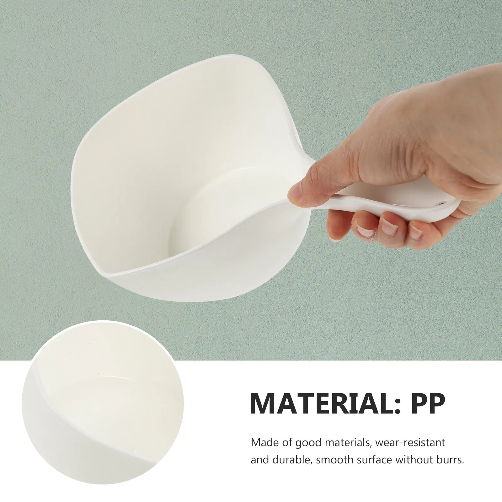 Plastic Water Ladle Short Handle Kitchen Ladle for Soup Tea Wine Serving Bath Shower Garden Plant Watering Reusable Lightweight