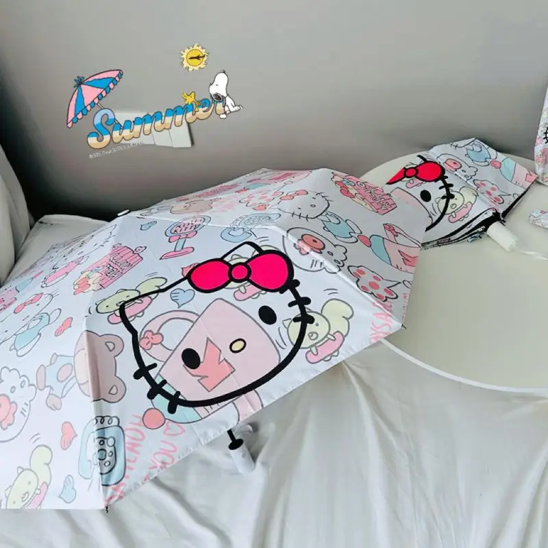 

Sanrio складной зонт Hellokitty зонтик студент дети девушка кампус взрослый на открытом воздухе портативный милый аниме мультфильм Kawaii