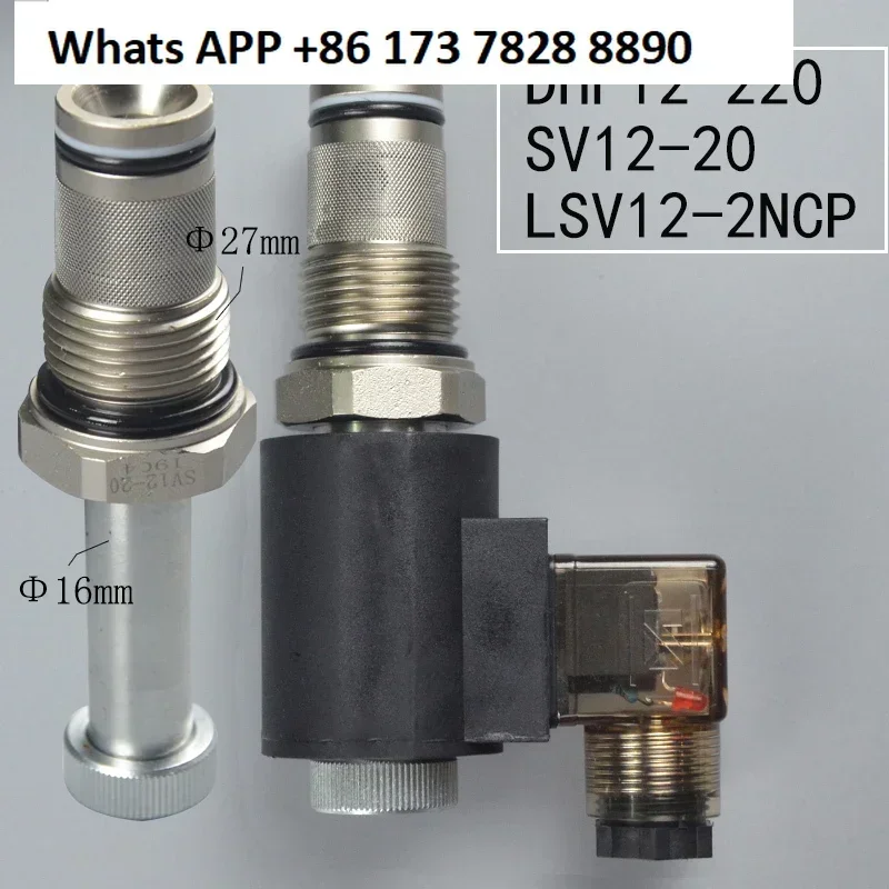 

Two position two pass normally closed thread cartridge solenoid hydraulic valve DHF12-220 SV12-20 LSV12-2NCP