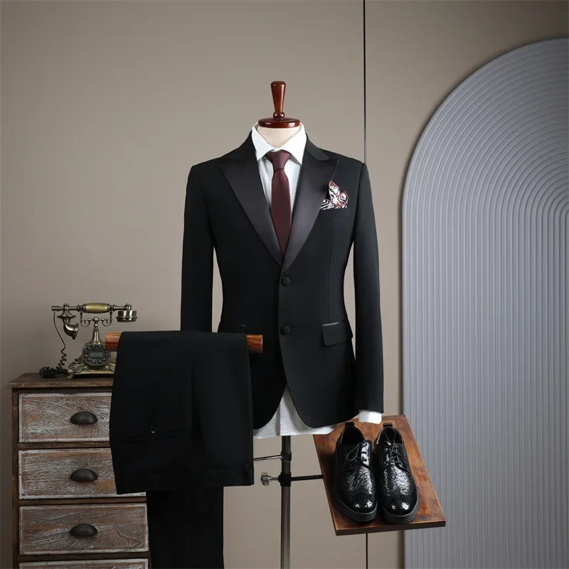 Traje de negocios personalizado para hombre, traje Formal de boda, 55