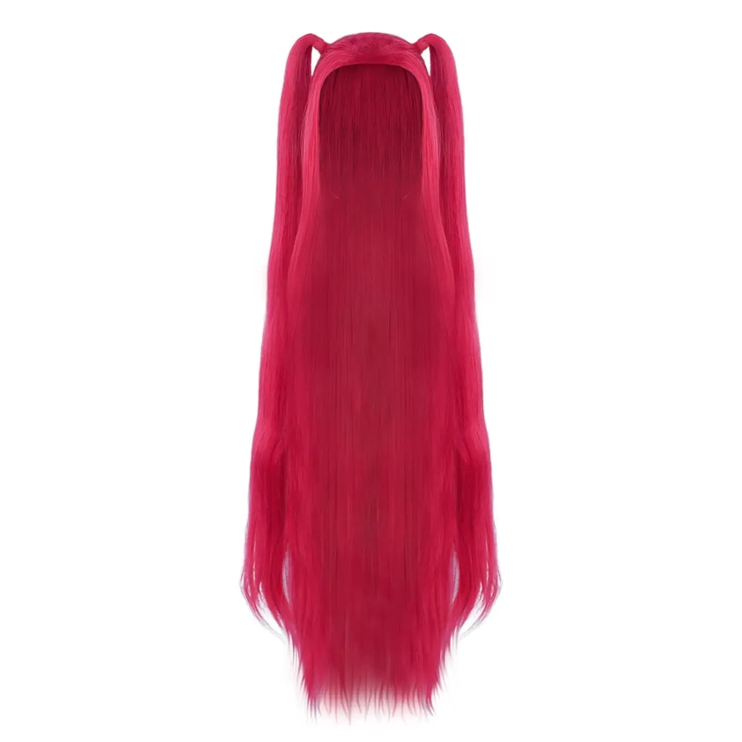شعر مستعار طويل مستقيم للنساء باللون الوردي الفاتح مع شعر مستعار كوسبلاي للفتيات للحفلات الراقصة وعيد الميلاد والحفلات التنكرية #1