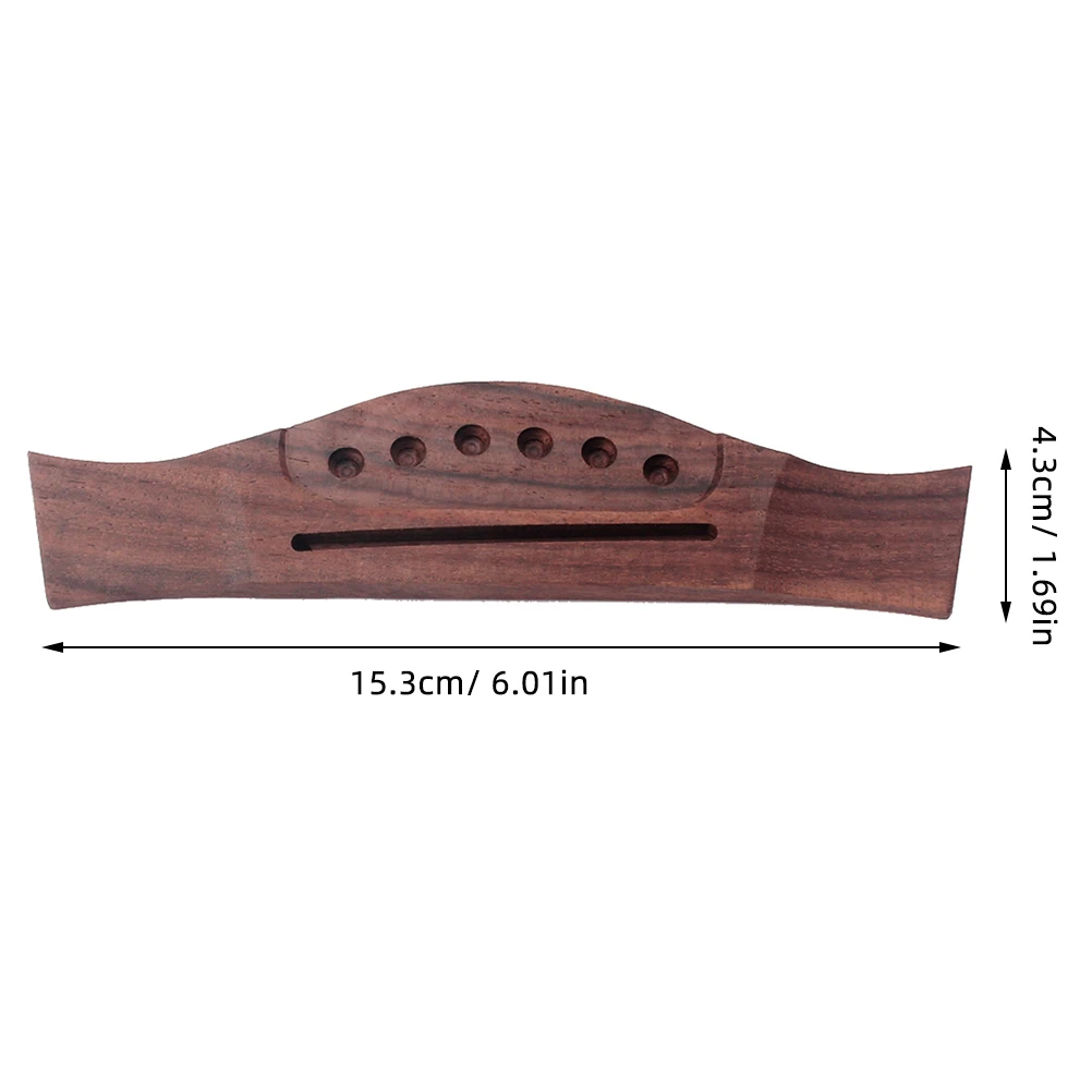 

6 Strings Acoustic Guitar Bridge Replacement Parts Saddle Rosewood High Quality Vintage Fits 34 36 38 Inch Guitars Musical