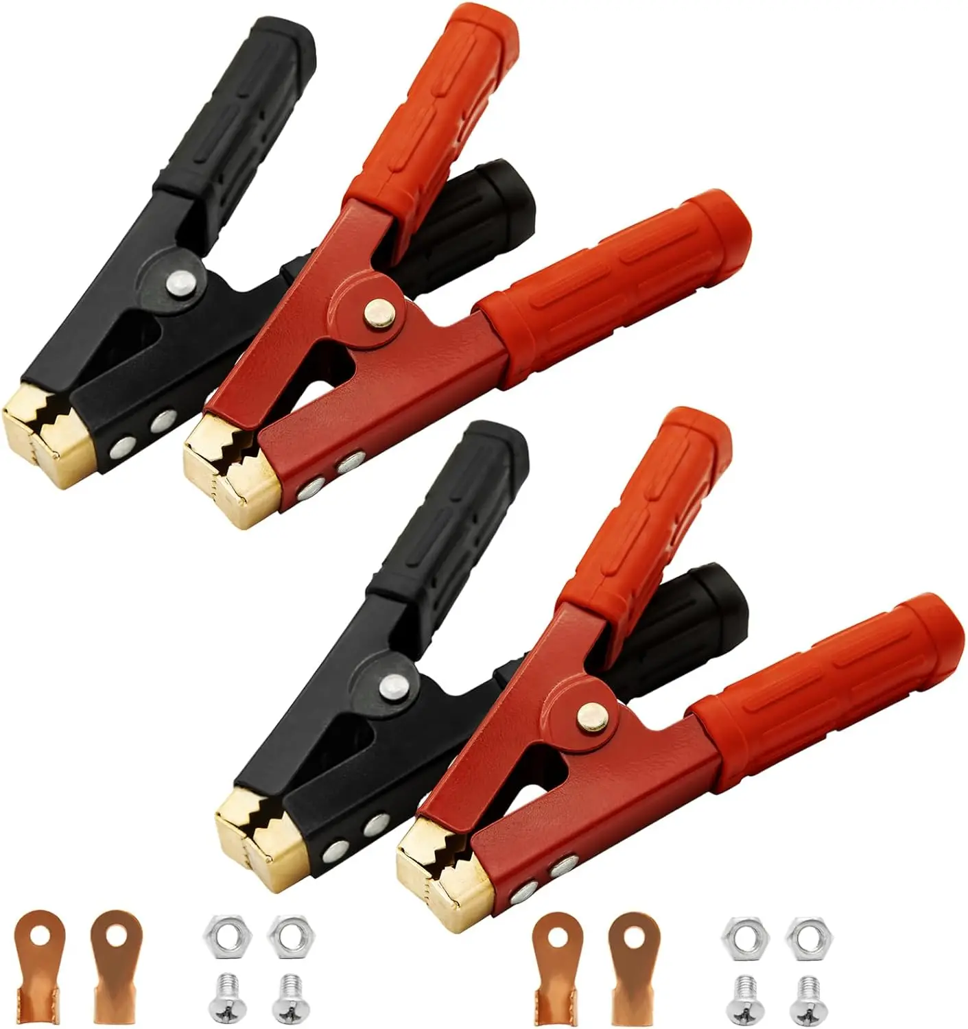 

4PCS Heavy Duty Battery Clamp Set 500-1000A Red/Black for Cars Trucks Boats