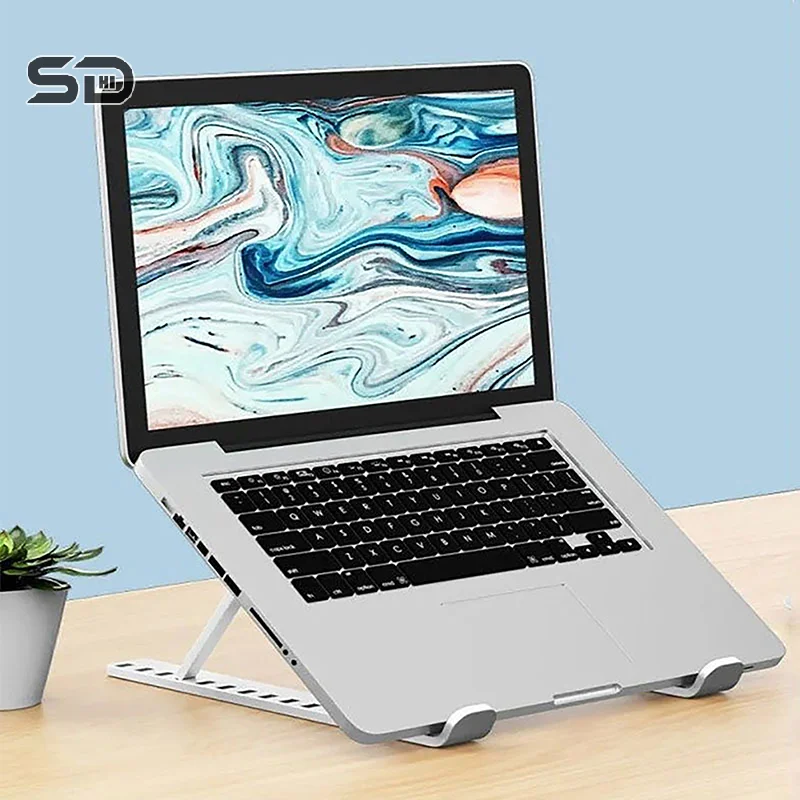 Universal Laptop Support Stand Adjustable Notebook Holder Non-slip Foldable Cooling Base Bracket For Macbook /Tablet/Phone