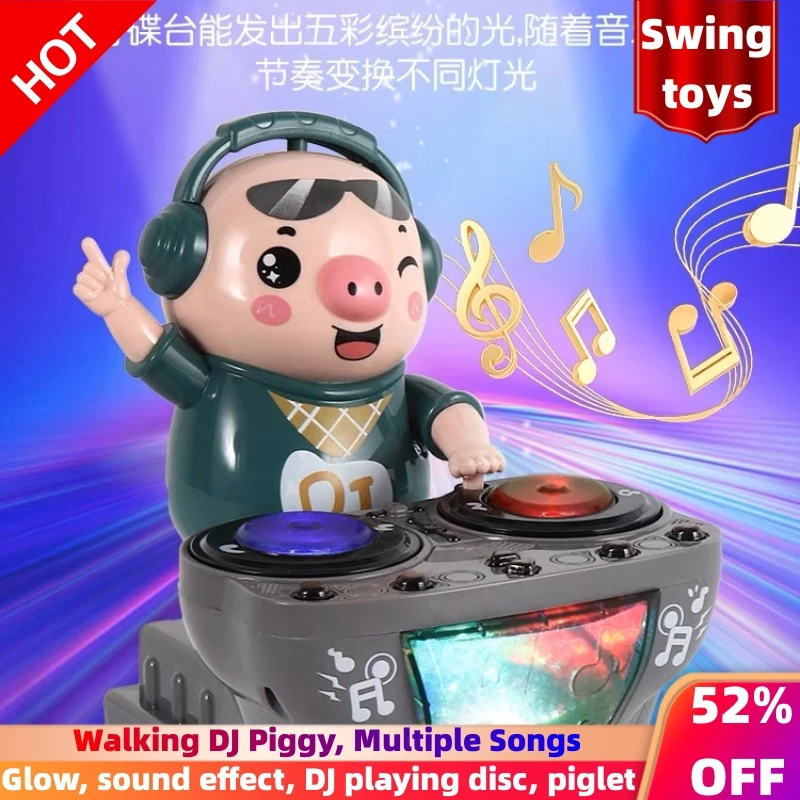 

Little DJ Pig Music Toy Electronic Dancing Piggy Doll with Colorful Light for Baby festival Christmas Day Kids gifts Toys