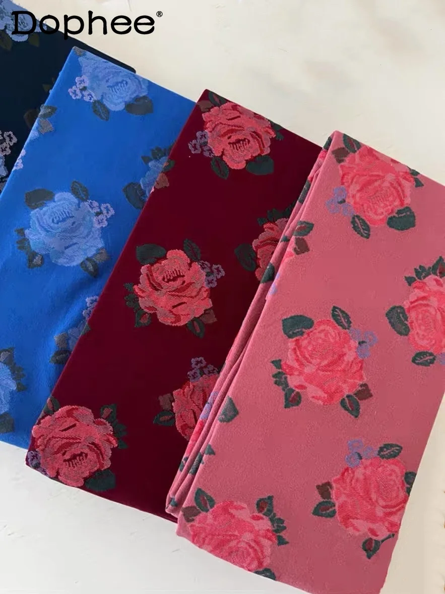 

Japanese Retro Embroidered Rose Floral Print Tights Spring Autumn New Slimming Pantyhose for Women