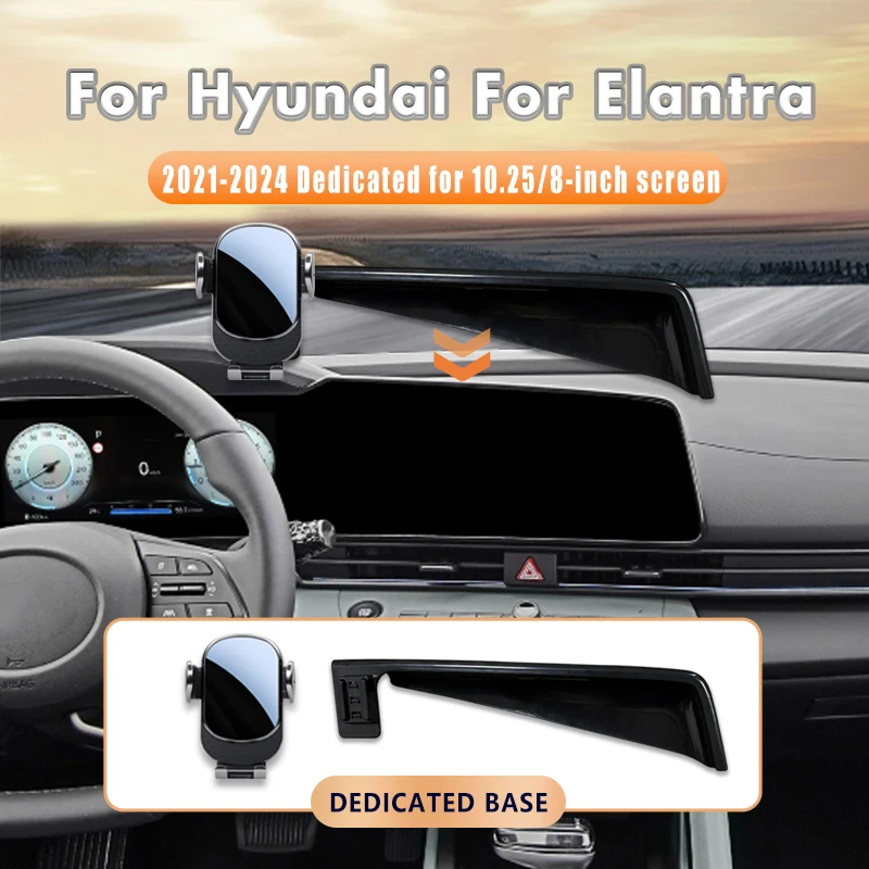 

Car Phone Mount Dashboard Cradle Stand For Hyundai Elantra 2021 2022 2023 2024 Anti-Shake Navigation Bracket Interior Accessory