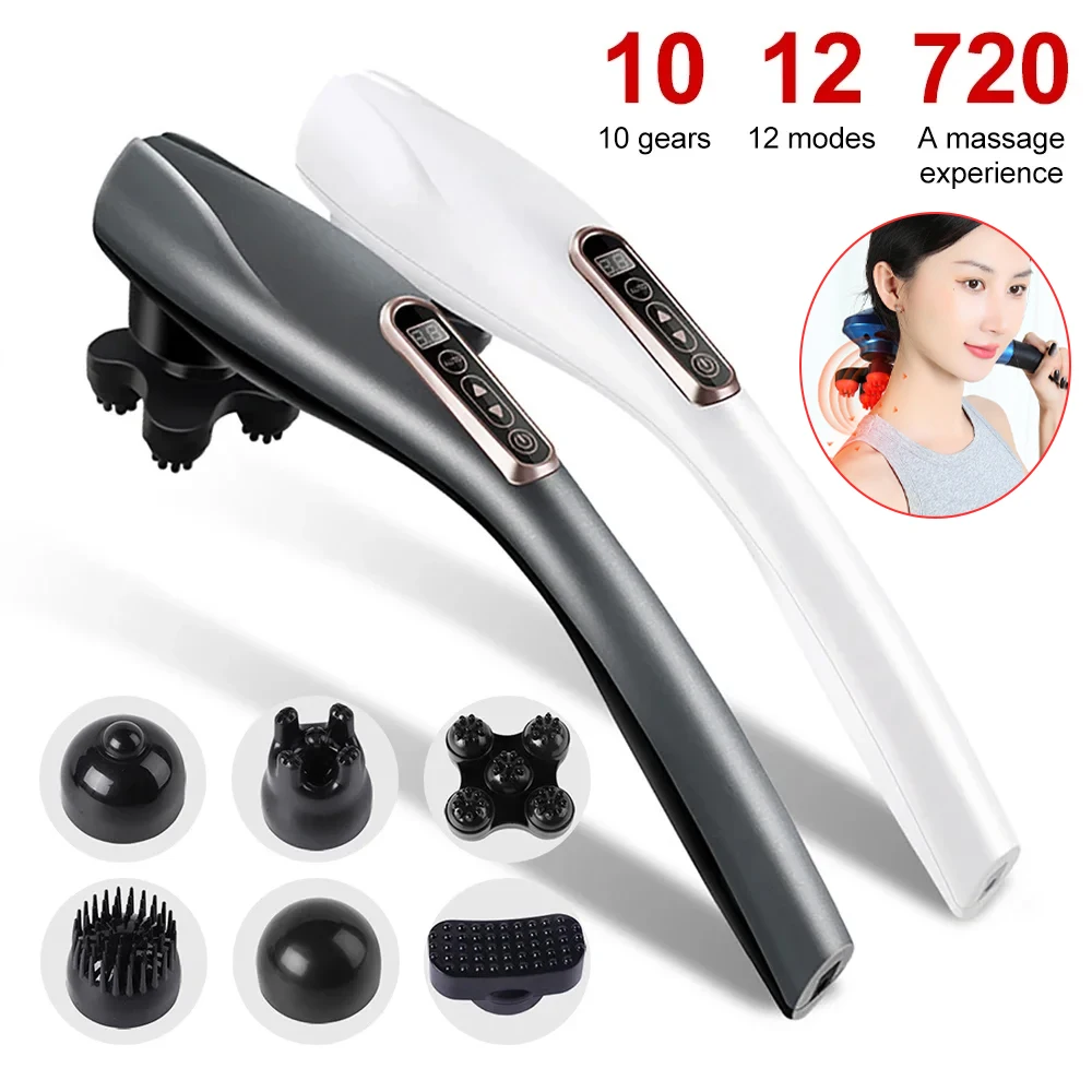 

NEW USB Electric Handheld Dolphin Massage Stick Shoulder Neck Tapping Cervical Spine Waist Legs Whole Body Meridian Relaxation