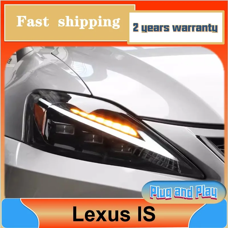 

Автомобильный Стайлинг для Lexus IS250 головка светильник 2006-2012 IS300 фары DRL поворотный сигнал Ближний Дальний свет проектная линза