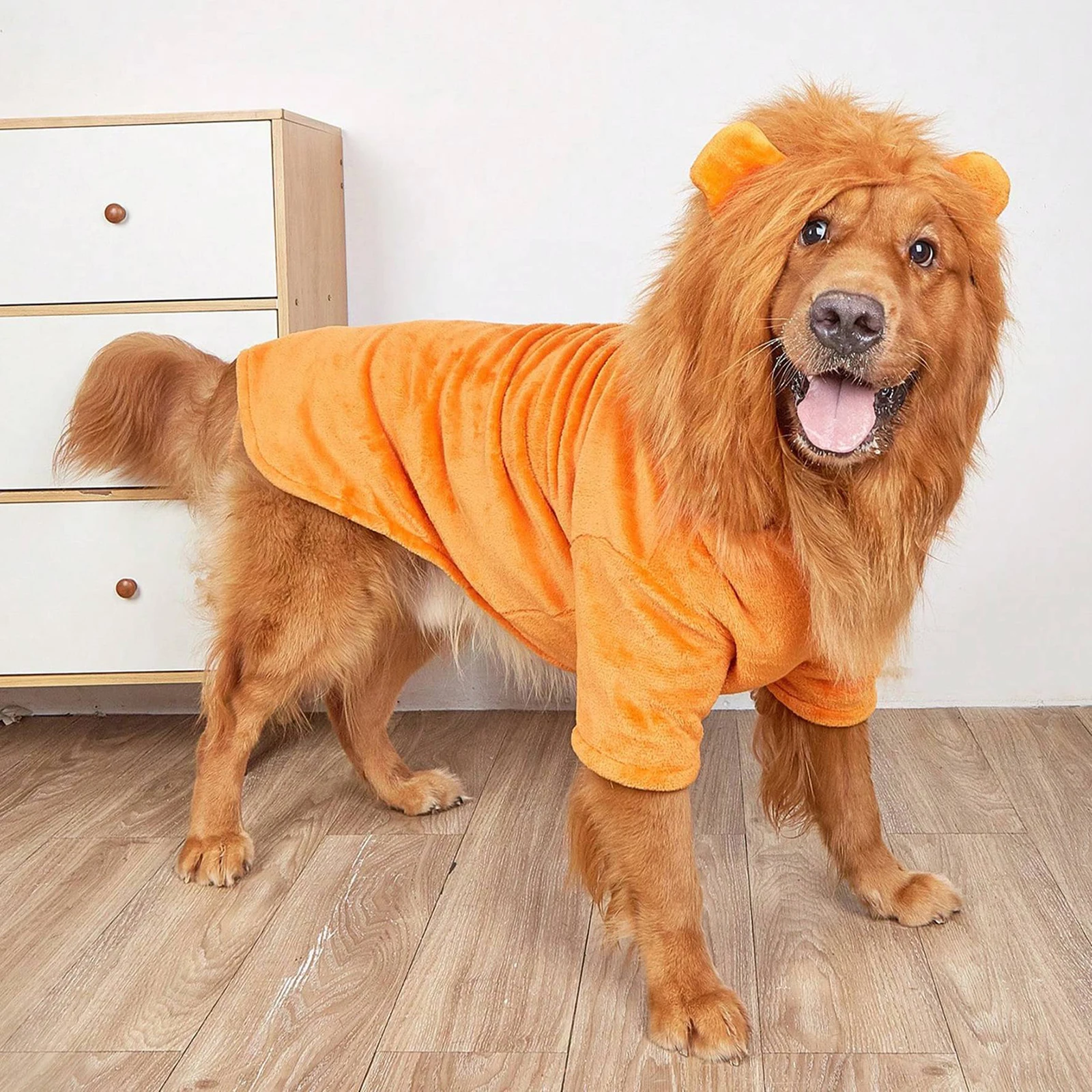 2025 Halloween Dog Hoodies Lion Costume Cute Mane Pet Cat Tank Tops with Tail Cosplay Clothes Outfit for Party Decor Supplies