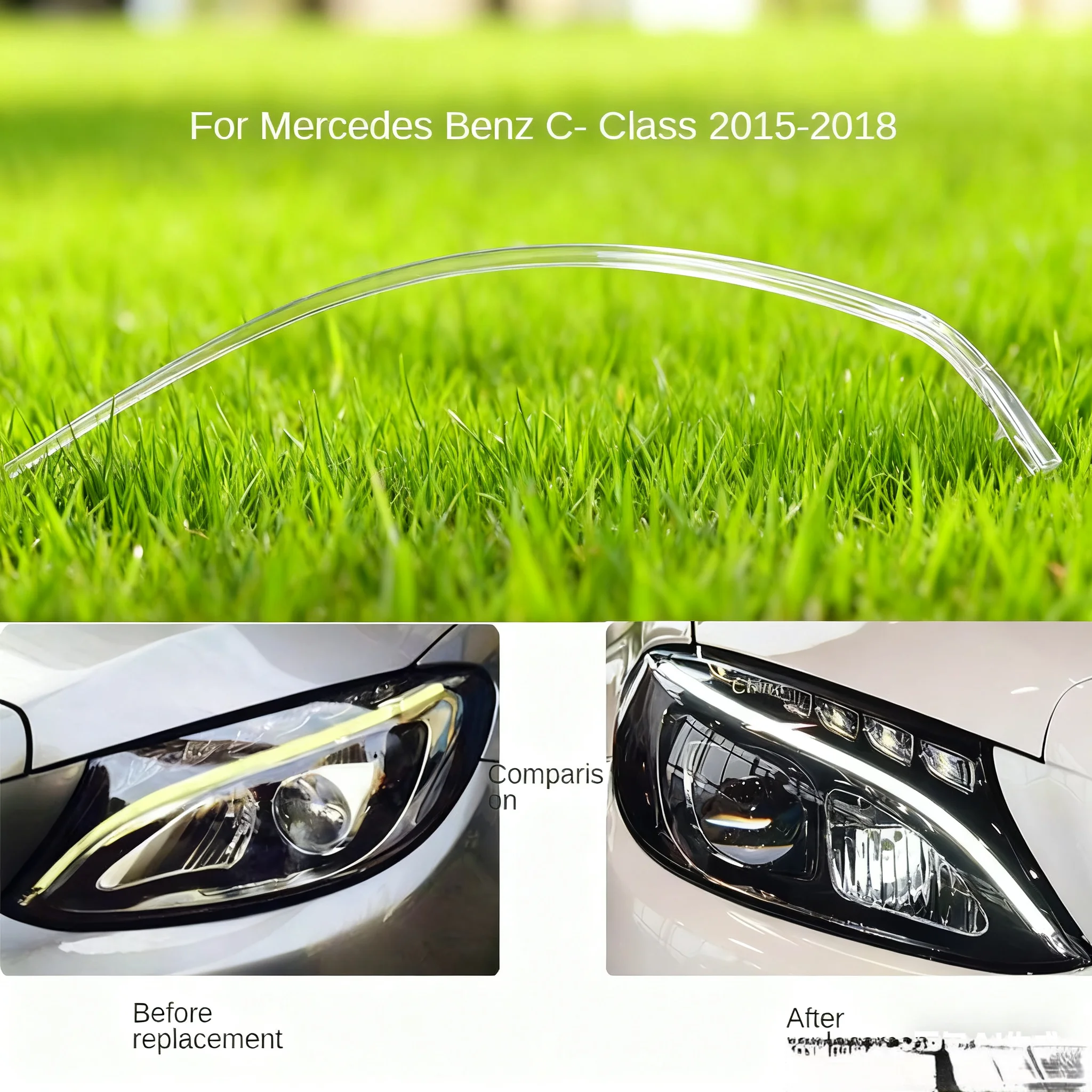 

For Mercedes Benz C-Class W205 2015-2018 DRL Light guide plate Light guide tube Headlight Daytime Running Light Guide Angel Eye
