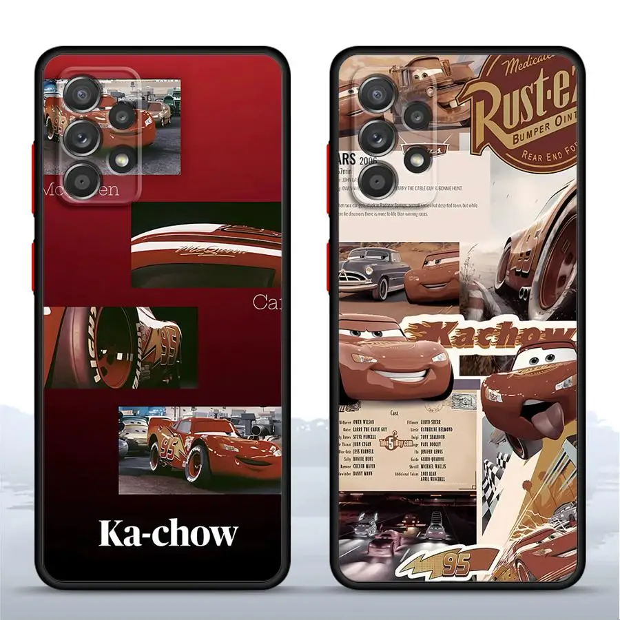 Чехол для телефона Samsung Galaxy A25 A26 A35 A36 A73 A21s A24 A53 A34 A54 A52 A56 A22 Soft shell Disney Lightning McQueen Cute