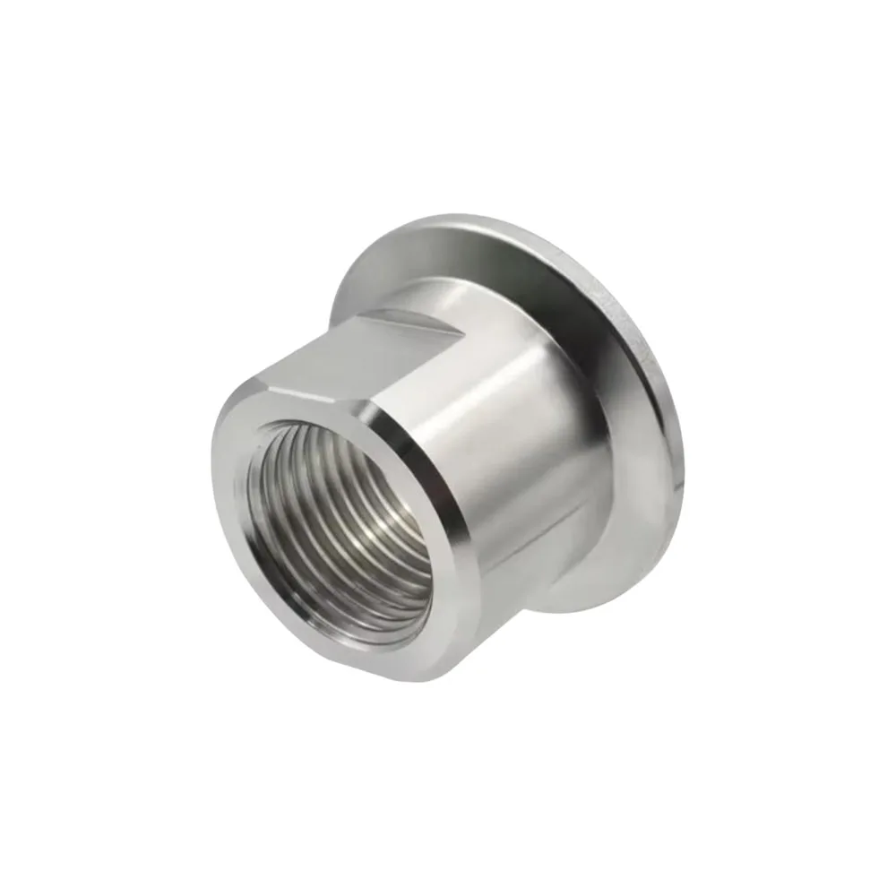 KF16 KF25 KF40 KF50 Vacuum Adapter 304 Stainless Steel BSPT Female Thread Flange Joint with Milled Edge