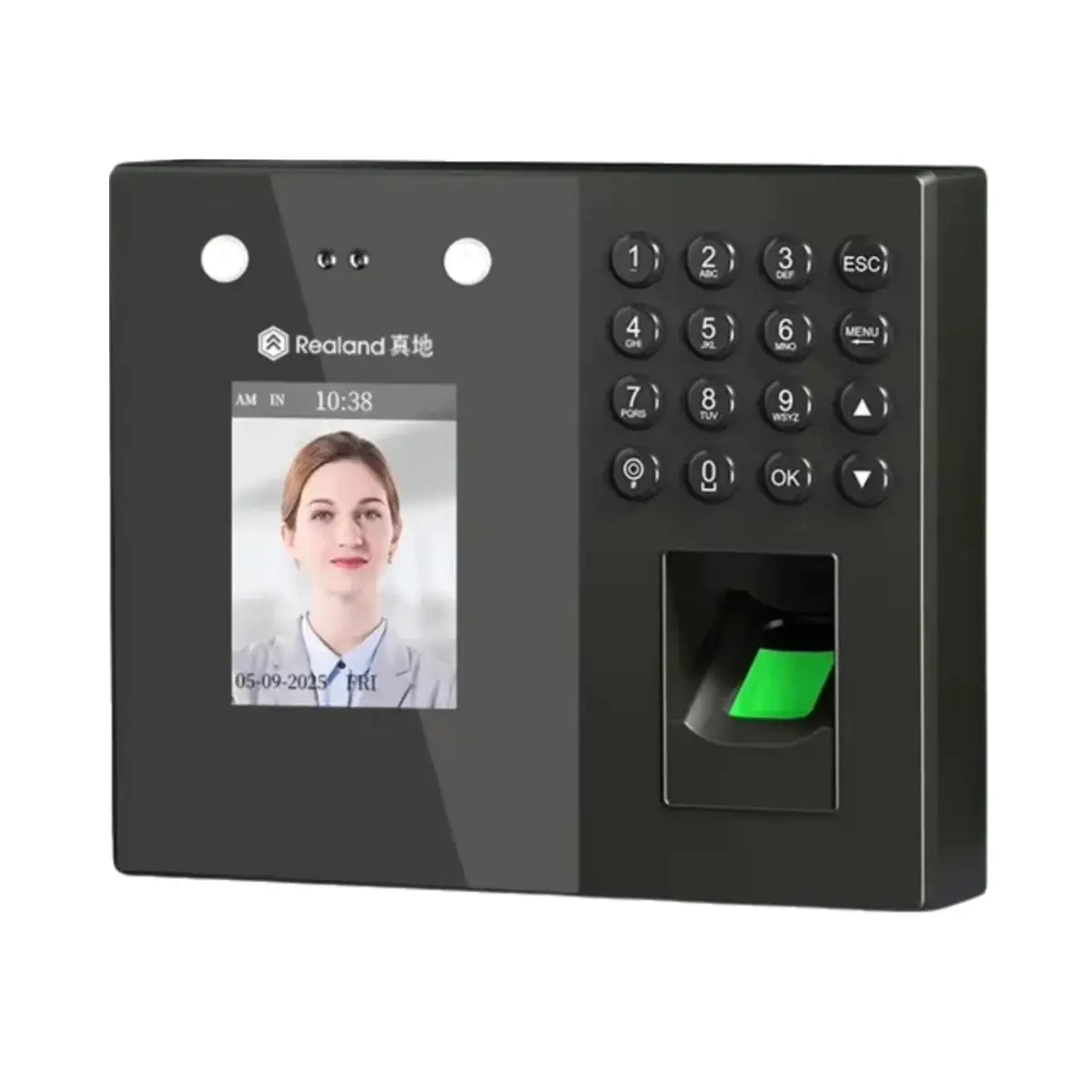 machine-de-pointage-d'absence-realand-f230-avec-reconnaissance-d'empreintes-digitales-de-cartes-de-paume-et-de-visage-dynamique-rapport-usb-gestion-web-linux