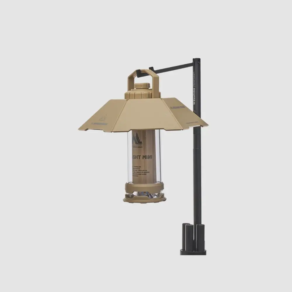 Lámpara de Camping de plástico, luces colgantes de ambiente recargables, color negro, caqui y verde, luces multifuncionales para tienda de campaña de 2600mAh