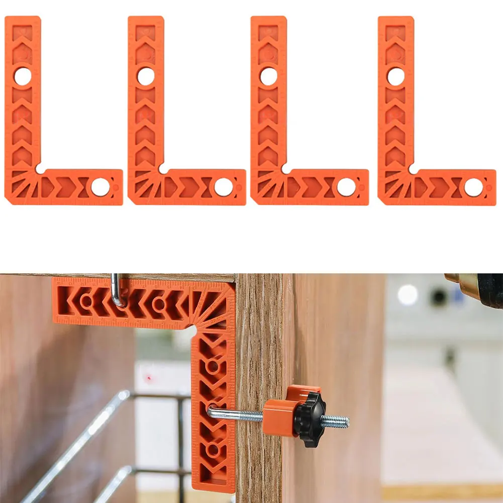90 Degree Positioning Squares Right Angle Clip L-Type Corner Clamp Woodworking Carpenter Tool Positioning Clamp