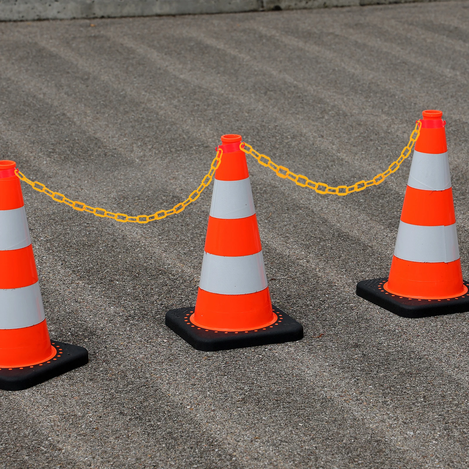 Plastic Chain Safety Crowd Control Black Garage Belt Strap Accessories Site Barrier Chain Traffic Barricade