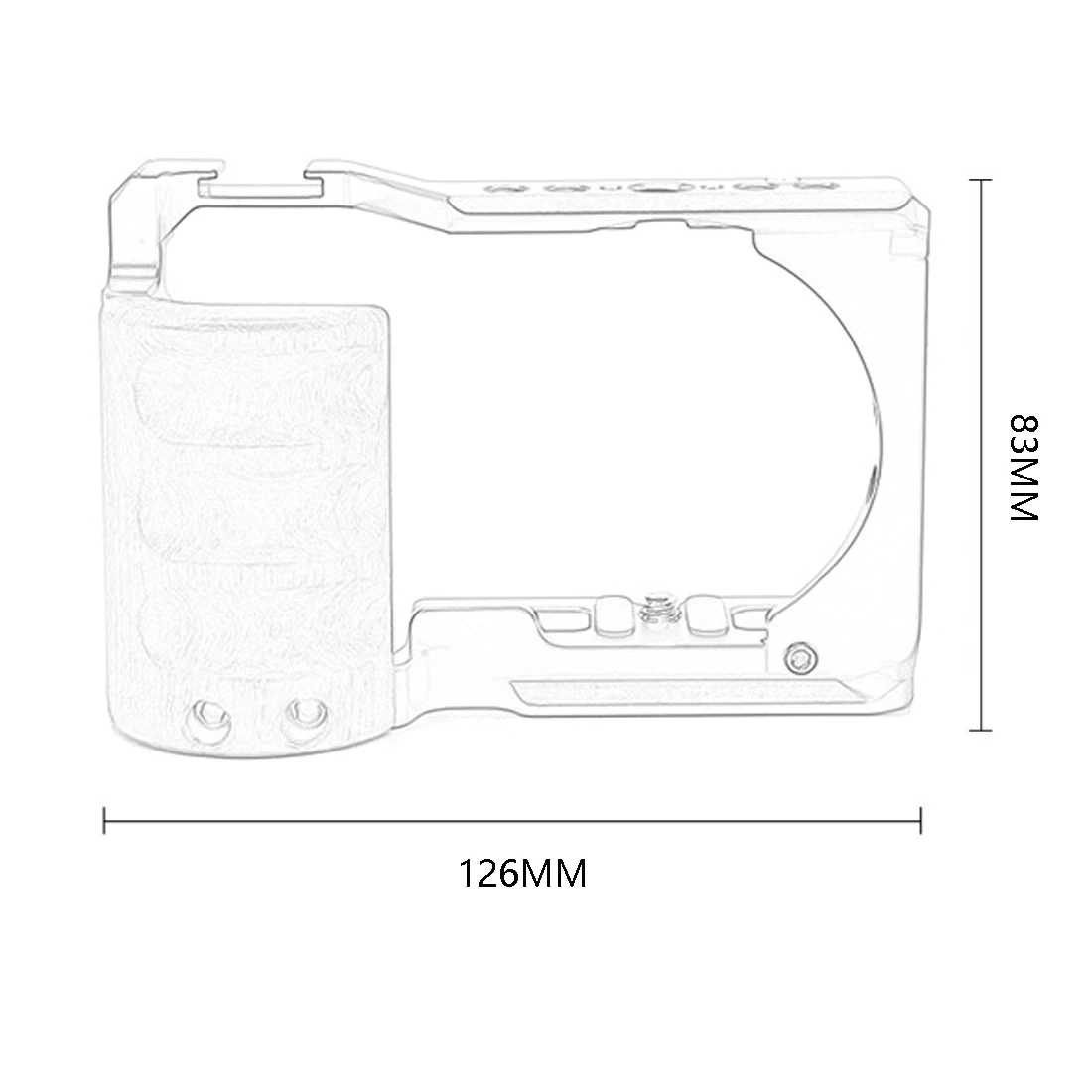 Topcine ZV-E10 Cage with Wood Handle Compatible for Sony Alpha ZV-E10 Camera, Aluminum Alloy Camera Rig for Sony ZVE10 Camera.