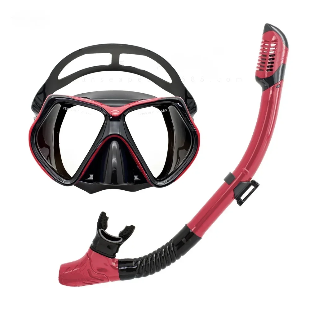 Panoramic Wide Sea-view  Diving Mask Snorkel Mask Set Snorkeling Gear- Dry Snorkel and Mask  Set