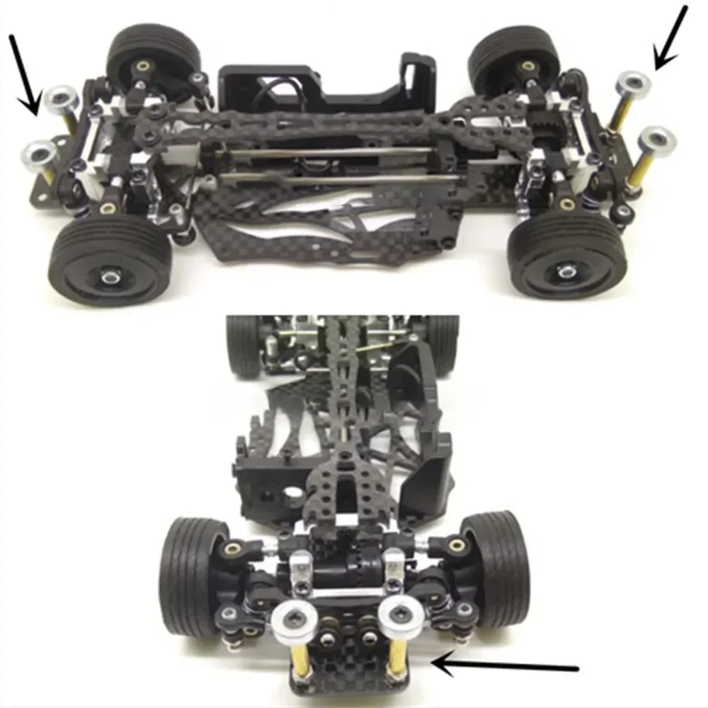 1/28 mosquito coche MINI-Q9 modificado DIY1/24 carcasa de coche invisible fuerte magnético carcasa de coche columna altura ajustable