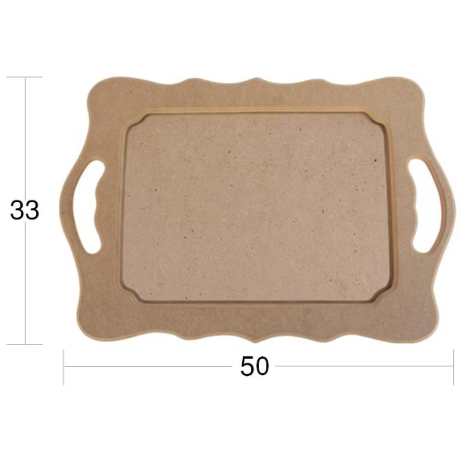 T731 Wavy Glass Tray, Can Be Painted Mdf Wood Tray