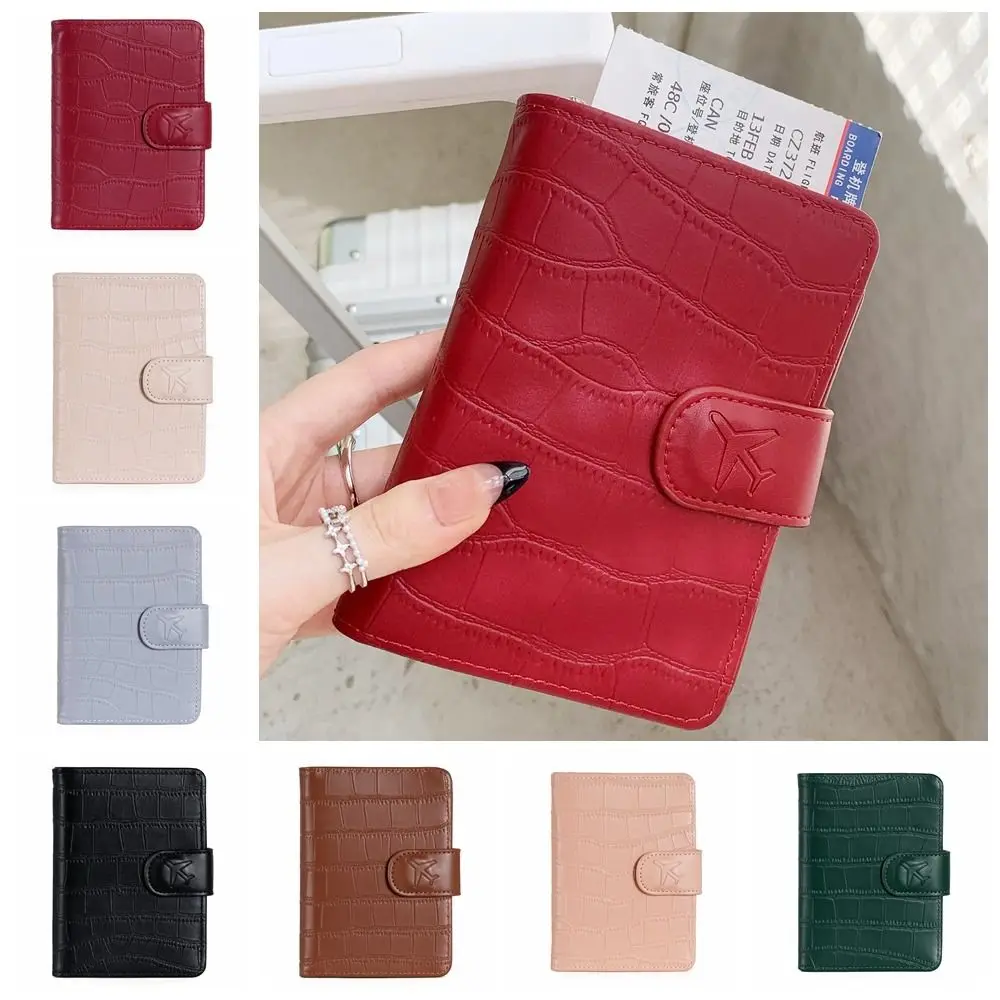 

RFID Anti-theft PU Passport Bag Multifunctional Airplane Check-in Passband Holder Ticket Holder Card Holder Storage Card Bag Men