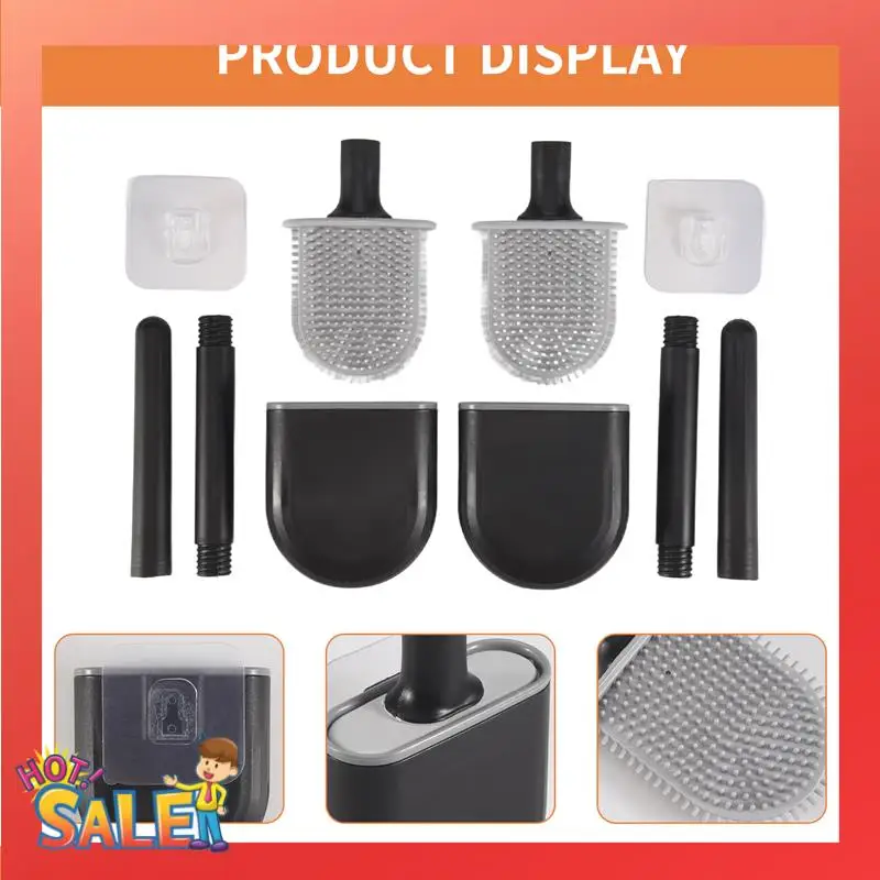 

Щетки и держатели для унитаза ABCL Premium, 2 шт., настенная (без сверления отверстий), силиконовая щетка для унитаза с глубоким очистителем