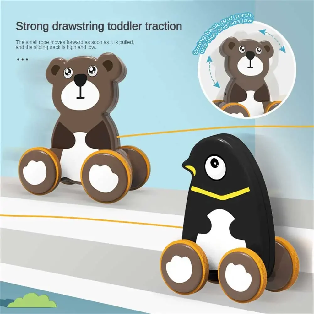 Children Puzzle Early Education Drag Music Step Baby Toy Pulls Rope Pull Hand Interesting Small Animal Help Step Pull Cart