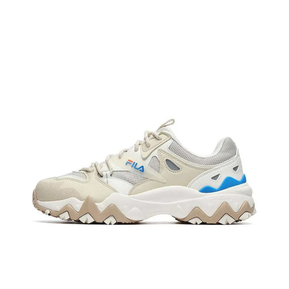 FILA Oakmont 2 European Edition 2 Textile, TPU, cuir Chaussures basses décontractées pour hommes Beige Bleu F12M232133FRA