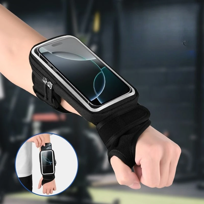 HAISSKY Outdoor Touchscreen Handgelenk Handytasche für iPhone 17 16 15 Pro Max Air 14 Plus 16E Xiaomi Samsung Radfahren Fitness Armtasche