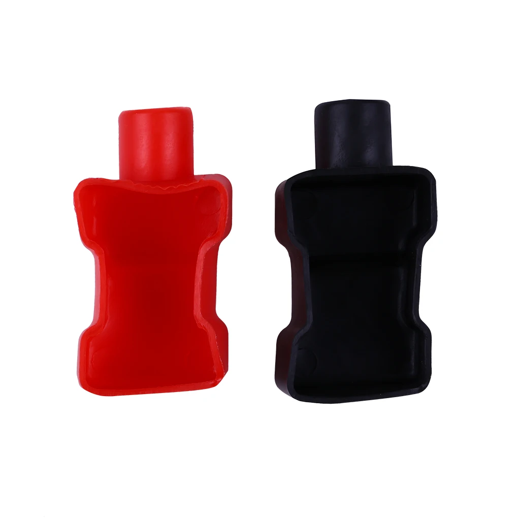 

2pcs Rubber Car Positive Battery Terminal Cap Cover Insulating Boot Battery Insulating Covers Replacement Car Accessories