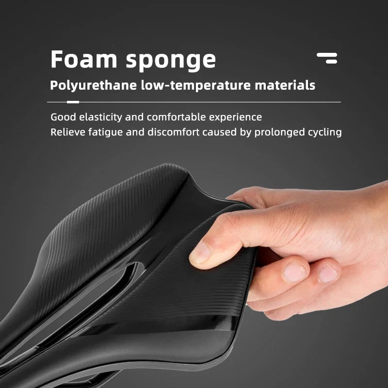 TOSEEK Mtb Bicycle Saddle Bike Seat 7mm Round Rail EVA Material Mountain Bike Bicycle Products Accessories For MTB Racing